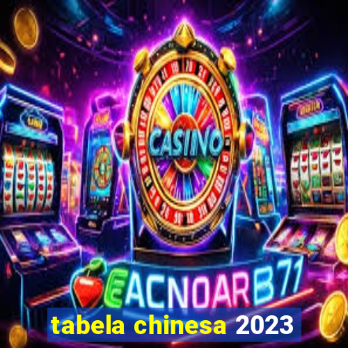 tabela chinesa 2023